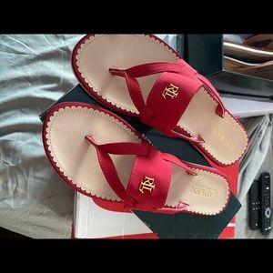 Red Ralph Lauren Slides